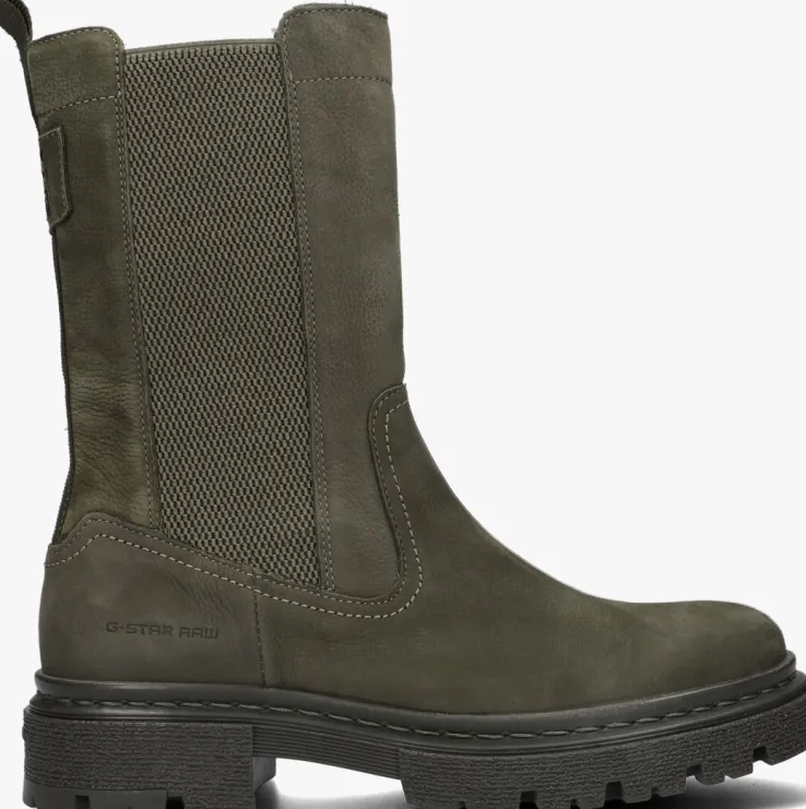groene g-star raw chelsea boots kafey hgh chs nub w