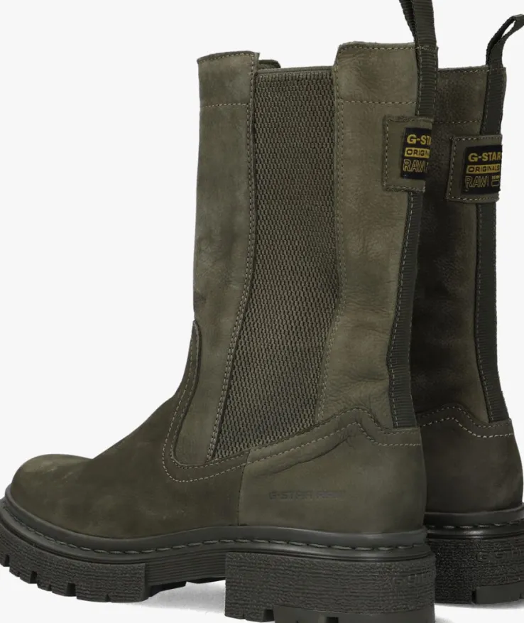 groene g-star raw chelsea boots kafey hgh chs nub w