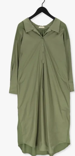 groene mes demoiselles midi jurk meksen
