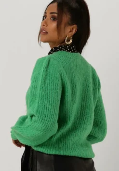 groene neo noir trui martina fluffy knit blouse