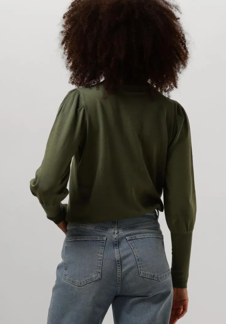 groene notre-v coltrui basic knit blouse