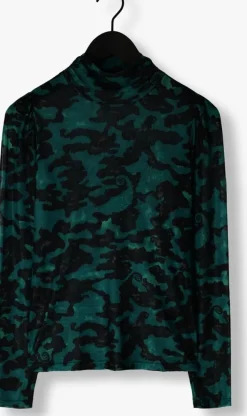 POM AMSTERDAM e top turtleneck - camo teal green><noscript><img width=
