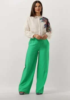 POM AMSTERDAM e wijde broek lush green pants>DAMES Broeken
