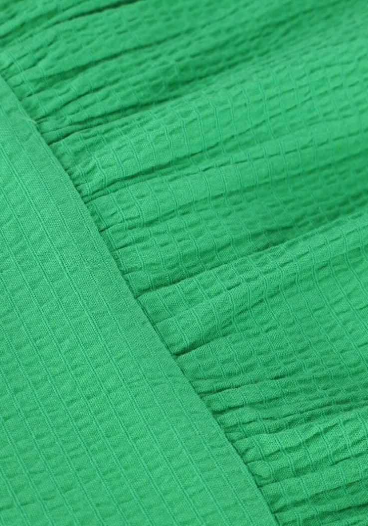 groene scotch & soda maxi jurk maxi dress with smock detail