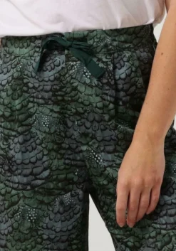 groene scotch & soda wijde broek eleni high-rise wide leg pyjama pant