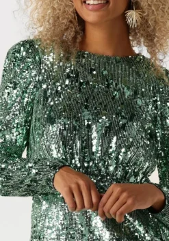 SELECTED FEMME e mini jurk slfari-colyn ls short sequins><noscript><img width=