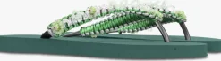 groene uzurii teenslippers macrame green blossom