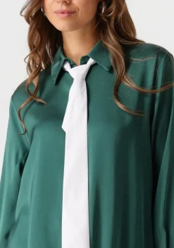 groene vanilia blouses satin wrap blouse