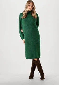 groene y.a.s. midi jurk yasbalis ls funnel knit dress