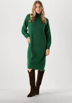 groene y.a.s. midi jurk yasbalis ls funnel knit dress