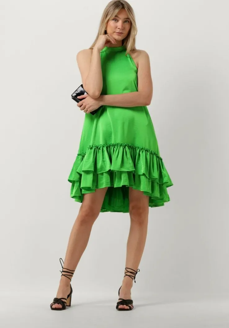 groene y.a.s. mini jurk yaseleanor sl halterneck dress