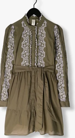 groene y.a.s. mini jurk yasmuris ls shirt dress s.