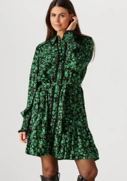 groene y.a.s. mini jurk yastilera ls shirt dress