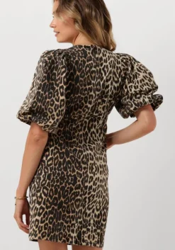 khaki co'couture mini jurk leocc crop puff dress