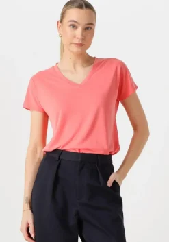 koraal msch copenhagen t-shirt mschfenya modal v neck tee