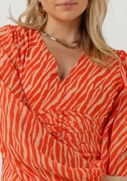 koraal notes du nord mini jurk genny recycled short dress