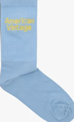 lichtblauwe american vintage sokken clypsun w