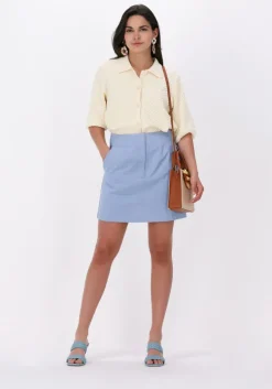 lichtblauwe another label minirok fabienne denim skirt
