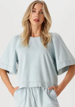 lichtblauwe by-bar blouses olivia bleeched denim blouse