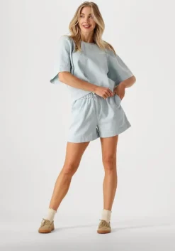 lichtblauwe by-bar blouses olivia bleeched denim blouse