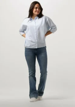 lichtblauwe by-bar blouses norel champbray blouse