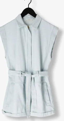 lichtblauwe by-bar playsuits ollie bleeched denim suit