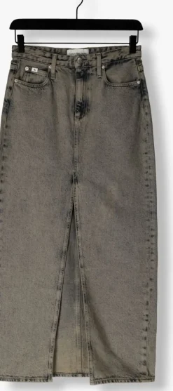 CALVIN KLEIN e maxirok front split maxi denim skirt><noscript><img width=