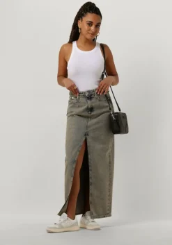 CALVIN KLEIN e maxirok front split maxi denim skirt><noscript><img width=