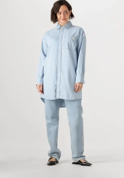 lichtblauwe calvin klein straight leg jeans high rise straight