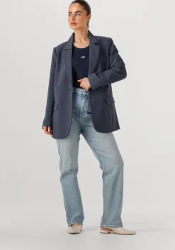 lichtblauwe calvin klein wide jeans high rise straight lt cape