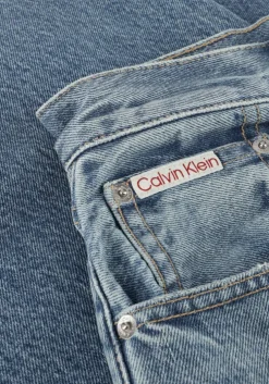 lichtblauwe calvin klein wide jeans the wide leg blue gulf