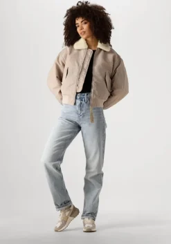 lichtblauwe calvin klein straight leg jeans high rise straight