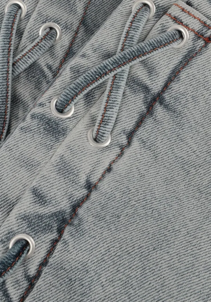 lichtblauwe catwalk junkie wide jeans loose fit jeans with lace detail