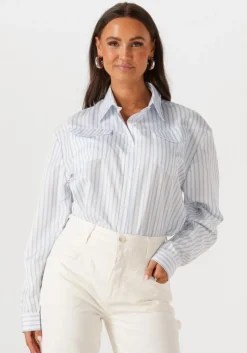 lichtblauwe est'seven blouses franky blouse