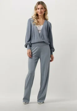 lichtblauwe est'seven wijde broek celeste trouser