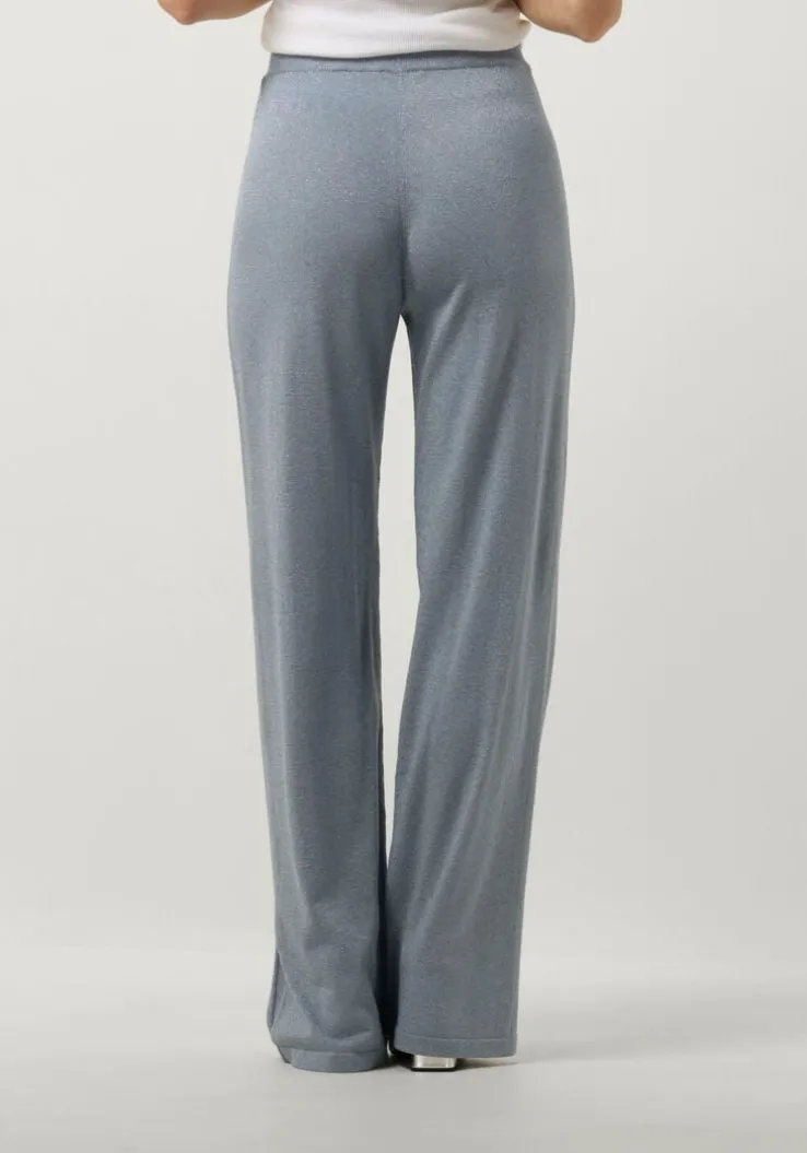lichtblauwe est'seven wijde broek celeste trouser
