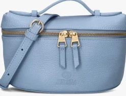 lichtblauwe fred de la bretoniere handtas lori handbag leather