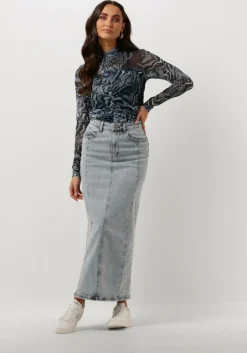 lichtblauwe gestuz maxirok janicegz long skirt