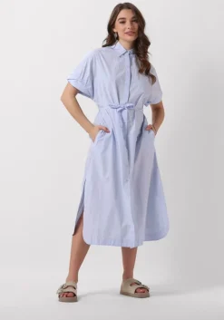 lichtblauwe knit-ted midi jurk lisette