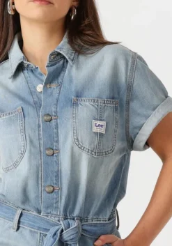 lichtblauwe lee playsuits chore shortall