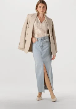 lichtblauwe liu jo midirok gonna lunga straight