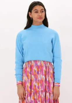 lichtblauwe minus trui jose knit turtleneck