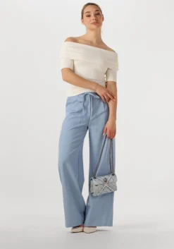 lichtblauwe moves wijde broek andriana pants 2737