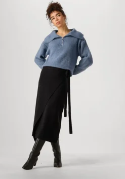 lichtblauwe msch copenhagen trui mschgytta zip pullover