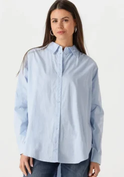 lichtblauwe my essential wardrobe blouses sunnamw boxy shirt