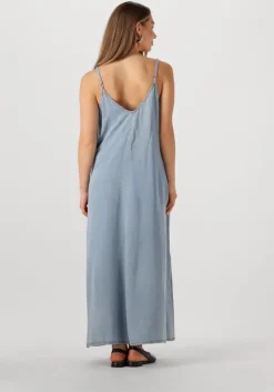 lichtblauwe my essential wardrobe midi jurk nellymw strap dress