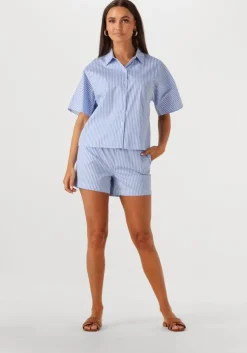 lichtblauwe object korte broek objtutta mw re shorts div