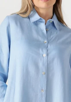 lichtblauwe resort finest maxi jurk shirt dress