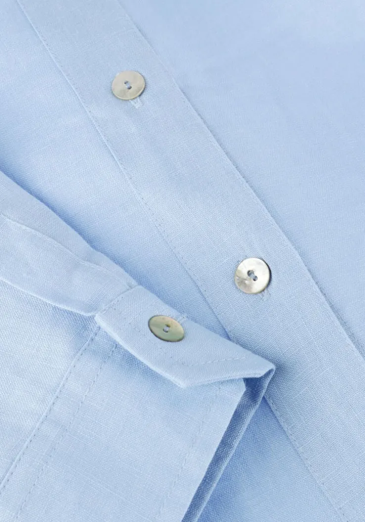 lichtblauwe resort finest maxi jurk shirt dress