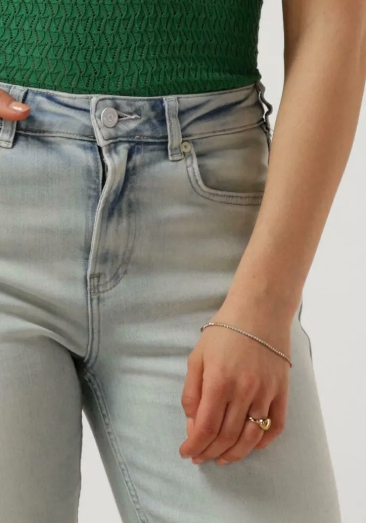 lichtblauwe scotch & soda slim fit jeans high five high rise slim jeans - blauw mirage